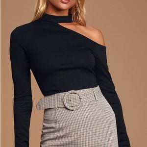 Black long sleeve going out top - Lulus